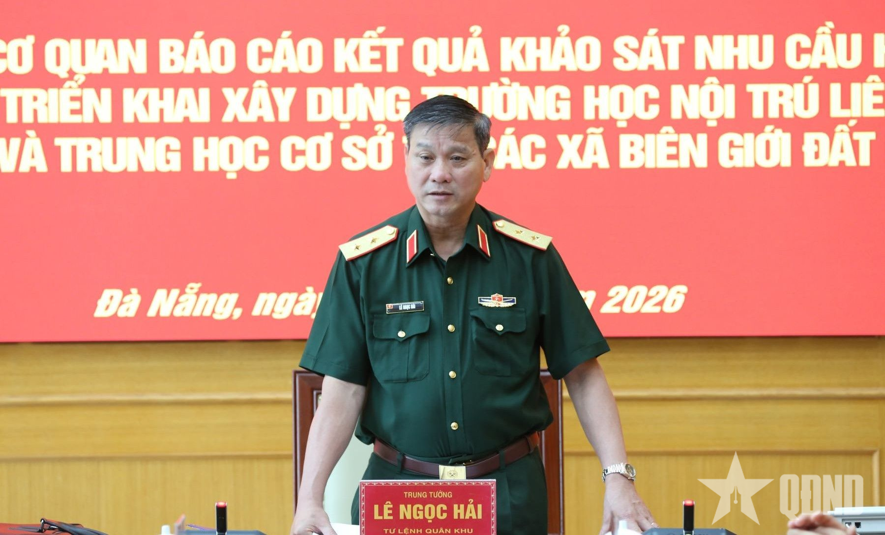 Quân khu 5 hỗ trợ xây dựng trường học nội trú liên cấp khu vực biên giới
