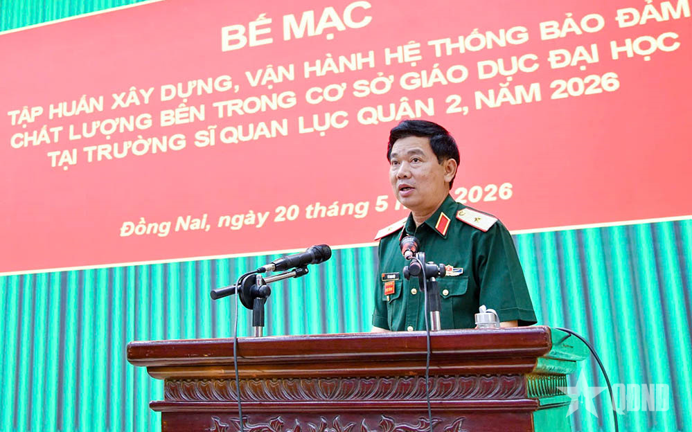 Trường Sĩ quan Lục quân 2 tập huấn xây dựng, vận hành hệ thống bảo đảm chất lượng giáo dục
