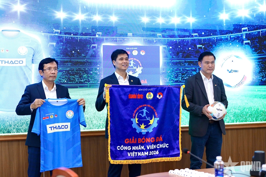 Giải bóng đá công nhân, viên chức Việt Nam 2026 có tổng tiền thưởng 900 triệu đồng