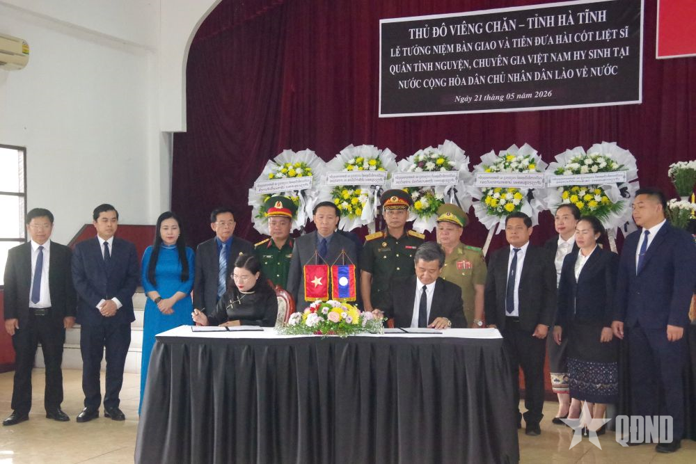 Tưởng niệm, bàn giao hài cốt liệt sĩ quân tình nguyện, chuyên gia Việt Nam hy sinh tại Lào