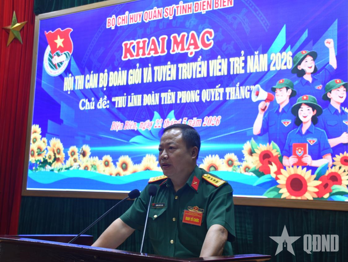 Bộ CHQS tỉnh Điện Biên khai mạc Hội thi cán bộ Đoàn giỏi và Tuyên truyền viên trẻ năm 2026

