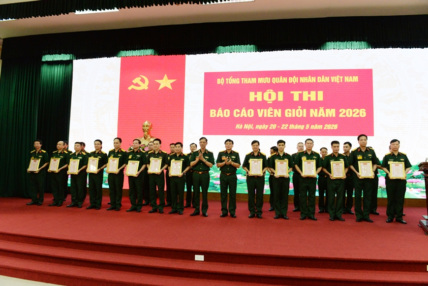 Bộ Tổng Tham mưu bế mạc Hội thi báo cáo viên giỏi năm 2026