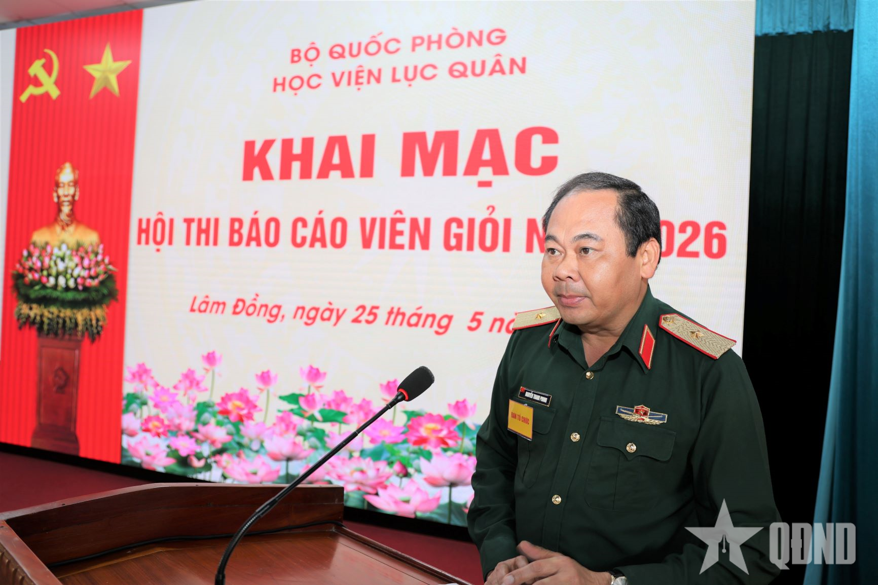 Học viện Lục quân khai mạc Hội thi Báo cáo viên giỏi năm 2026