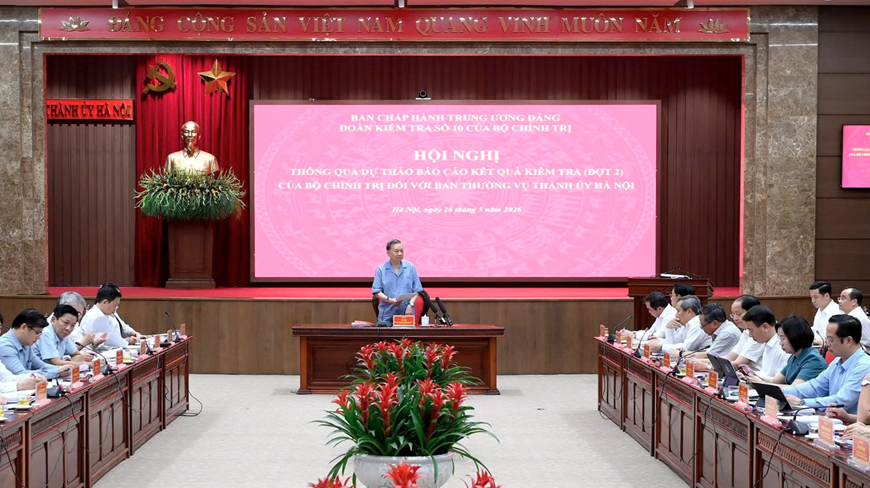 Th&ocirc;ng qua dự thảo B&aacute;o c&aacute;o kết quả kiểm tra, gi&aacute;m s&aacute;t (đợt 2) đối với Ban Thường vụ Th&agrave;nh ủy H&agrave; Nội