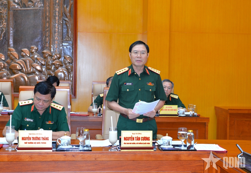 Đại tướng Phan Văn Giang chủ trì giao ban Bộ Quốc phòng