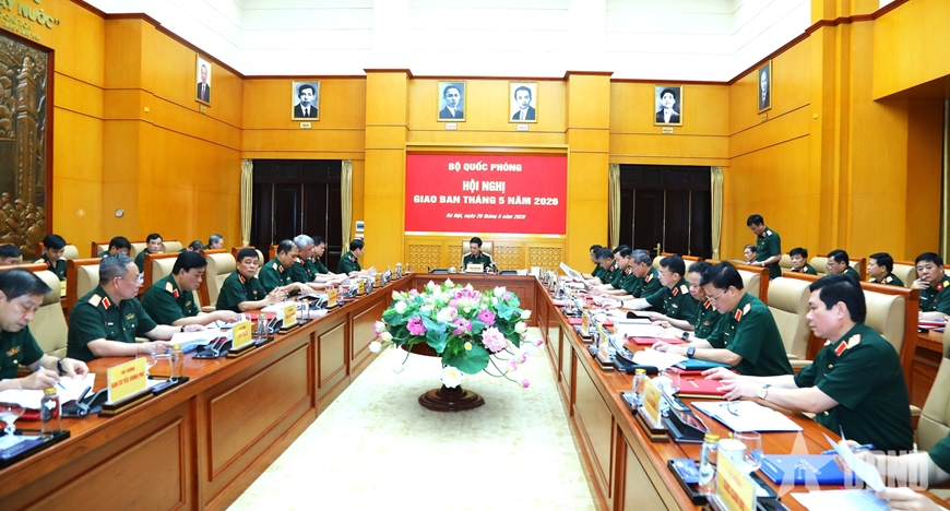 Đại tướng Phan Văn Giang chủ trì giao ban Bộ Quốc phòng