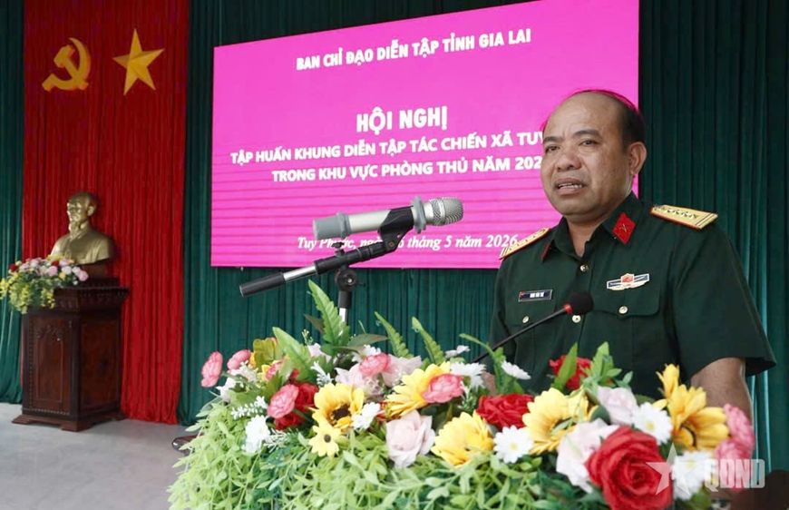 Gia Lai: Tập huấn khung diễn tập tác chiến xã Tuy Phước