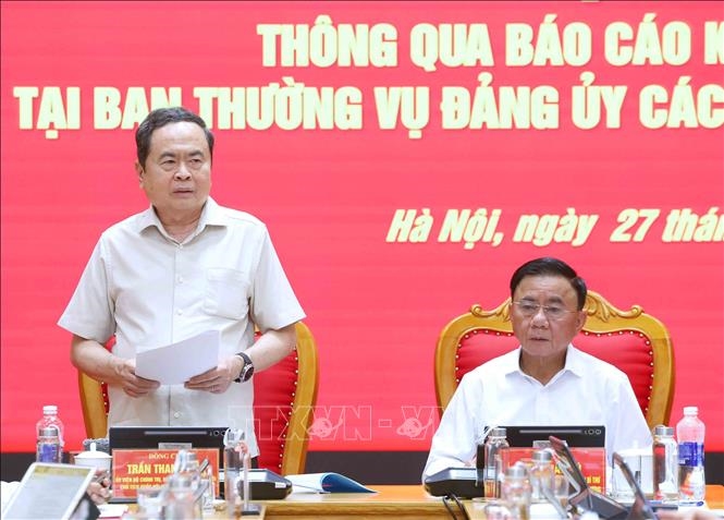 Hội nghị th&ocirc;ng qua dự thảo B&aacute;o c&aacute;o kết quả kiểm tra tại Ban Thường vụ Đảng ủy c&aacute;c cơ quan Đảng Trung ương