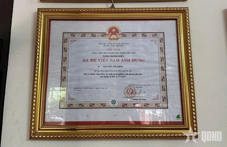 Ký ức của Mẹ Việt Nam Anh hùng Nguyễn Thị Điểm