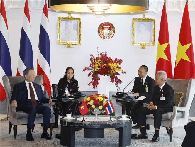 Tổng Bí thư, Chủ tịch nước Tô Lâm hội kiến Chủ tịch Quốc hội Thái Lan Sophon Saram