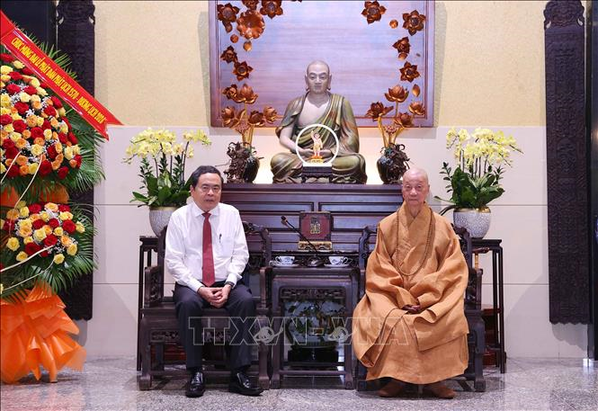 Chủ tịch Quốc hội Trần Thanh Mẫn chúc mừng Đại lễ Phật đản tại TP Hồ Chí Minh