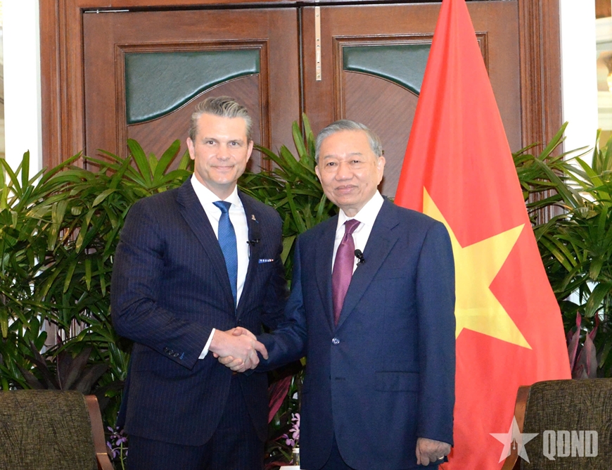 Tổng B&iacute; thư, Chủ tịch nước T&ocirc; L&acirc;m tiếp Bộ trưởng Quốc ph&ograve;ng c&aacute;c nước b&ecirc;n lề Đối thoại Shangri-La