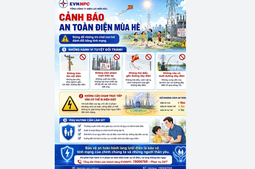 Bảo vệ trẻ em khỏi tai nạn điện mùa hè