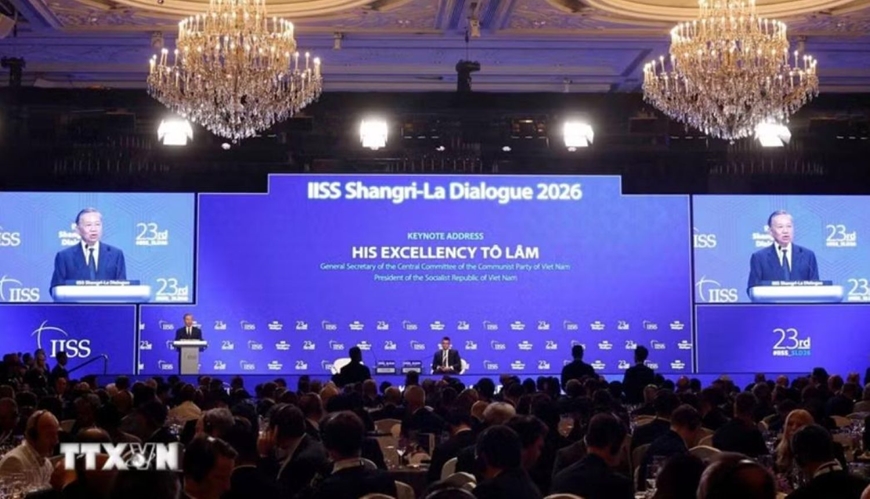 Th&ocirc;ng điệp kiến tạo v&agrave; giữ vững h&ograve;a b&igrave;nh trong b&agrave;i ph&aacute;t biểu dẫn đề của Tổng B&iacute; thư, Chủ tịch nước, B&iacute; thư Qu&acirc;n ủy Trung ương T&ocirc; L&acirc;m tại Đối thoại Shangri-La lần thứ 23