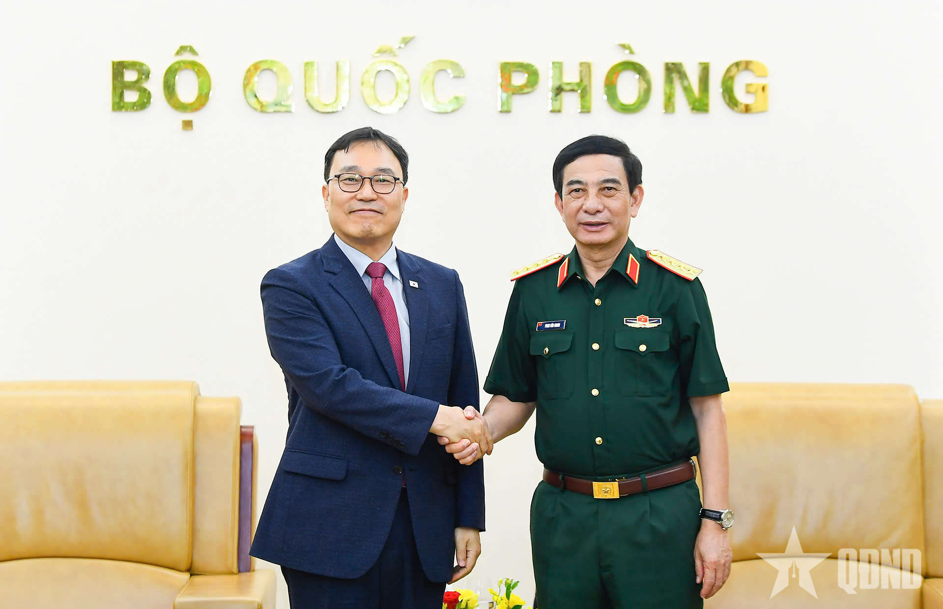 Đại tướng Phan Văn Giang tiếp Đại sứ Hàn Quốc tại Việt Nam 