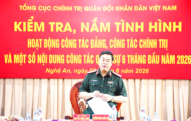 Tổng cục Chính trị kiểm tra hoạt động CTĐ, CTCT và một số nội dung công tác quân sự tại Lữ đoàn Công binh 414 (Quân khu 4)