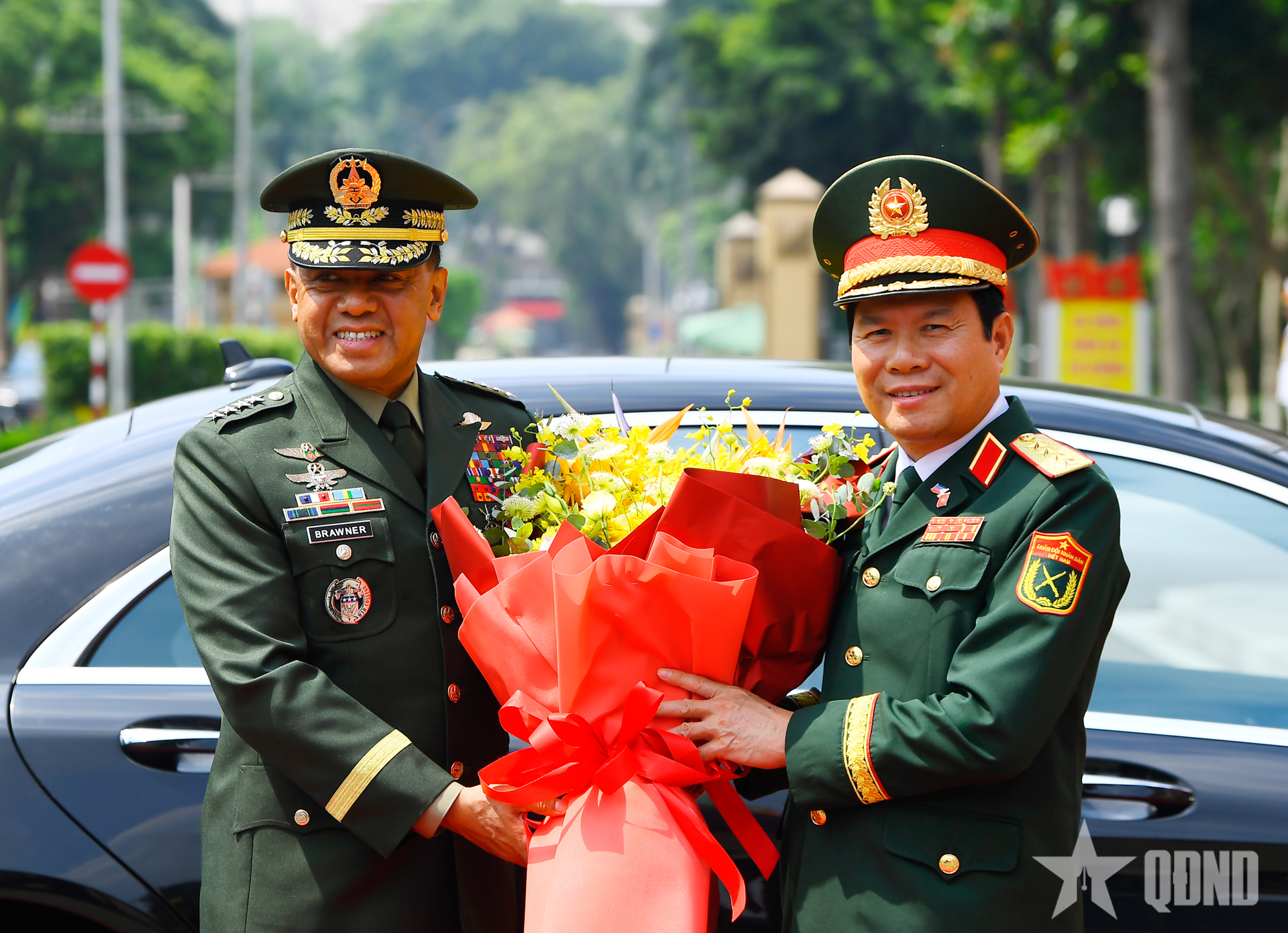 Đại tướng Nguyễn Tân Cương chủ trì lễ đón Tham mưu trưởng Lực lượng Vũ trang Philippines