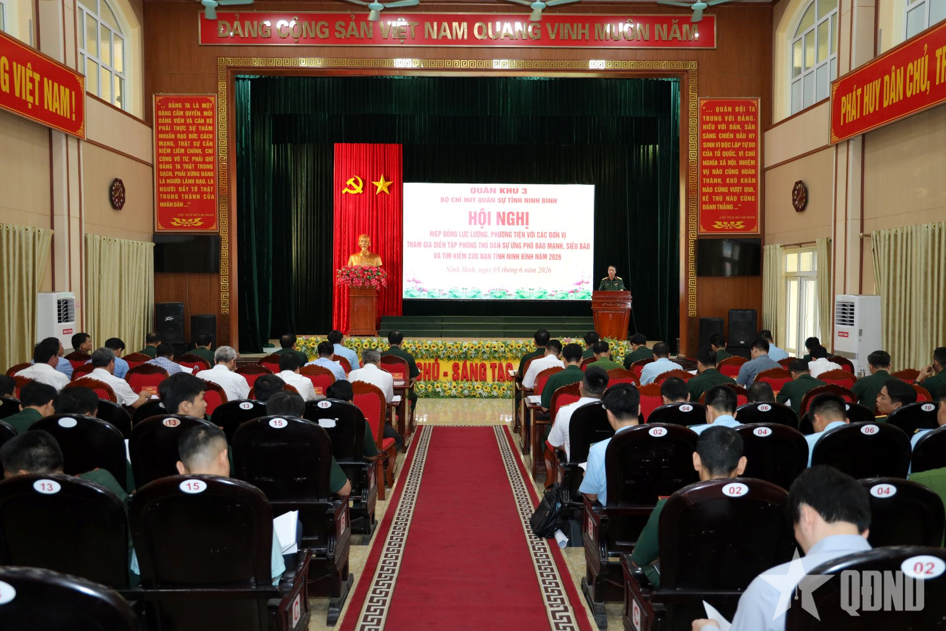 Bộ CHQS tỉnh Ninh Bình: Hiệp đồng bảo đảm lực lượng, phương tiện tham gia diễn tập 