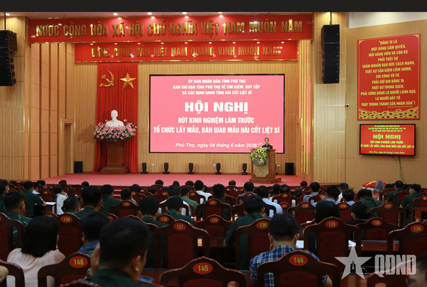 Phú Thọ làm điểm lấy mẫu hài cốt liệt sĩ chưa xác định được thông tin tại Nghĩa trang liệt sĩ xã Phù Ninh