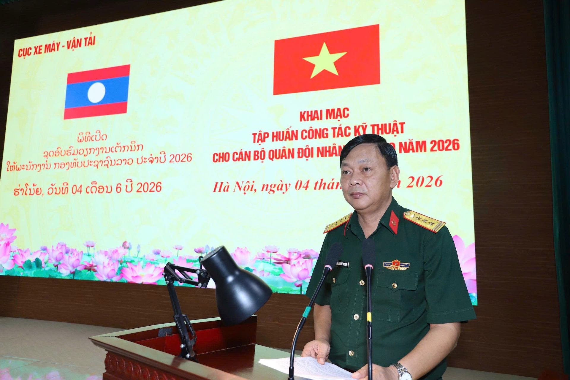 Tập huấn công tác kỹ thuật cho cán bộ Quân đội nhân dân Lào năm 2026