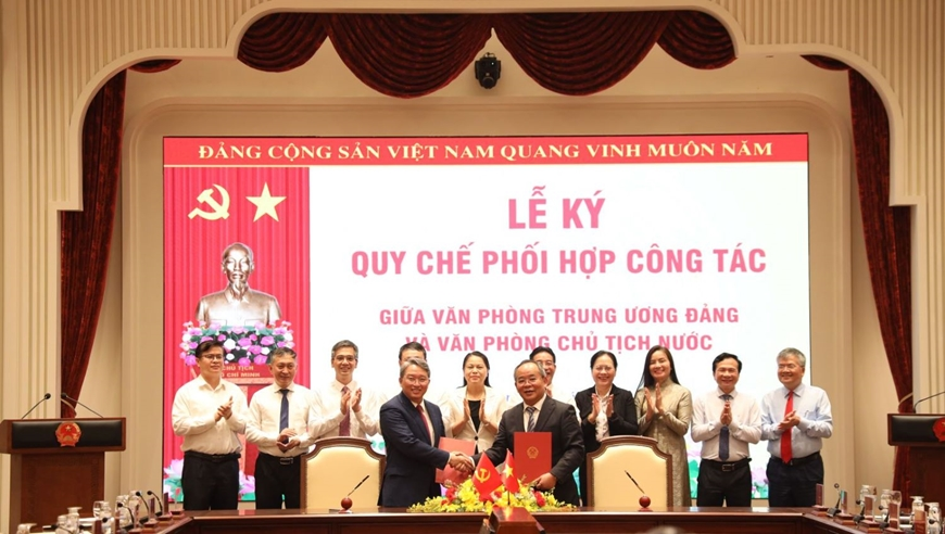 Văn phòng Trung ương Đảng và Văn phòng Chủ tịch nước ký Quy chế phối hợp công tác