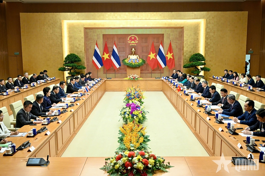 Thủ tướng Lê Minh Hưng hội đàm với Thủ tướng Thái Lan Anutin Charnvirakul