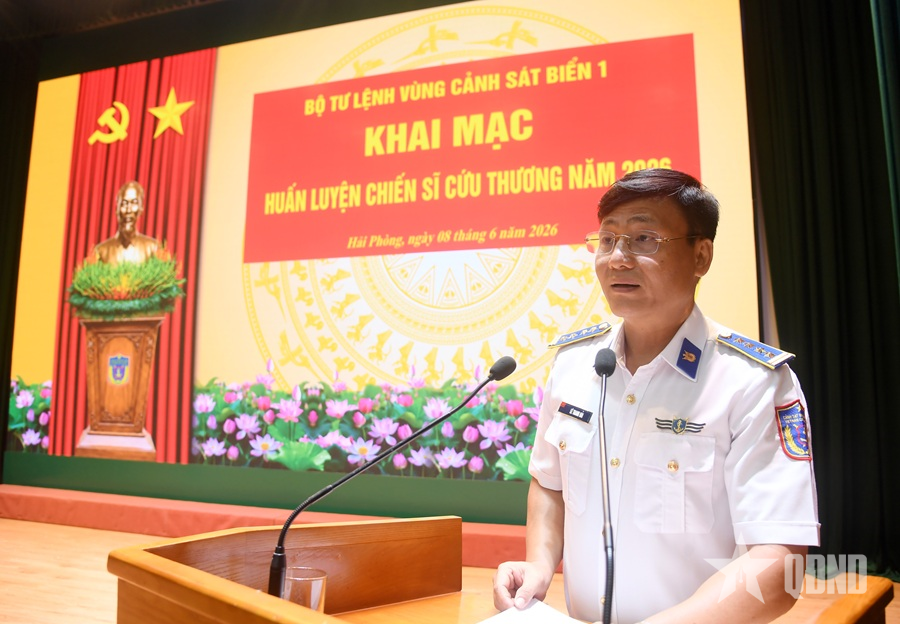 Bộ tư lệnh Vùng Cảnh sát biển 1 khai mạc huấn luyện chiến sĩ cứu thương