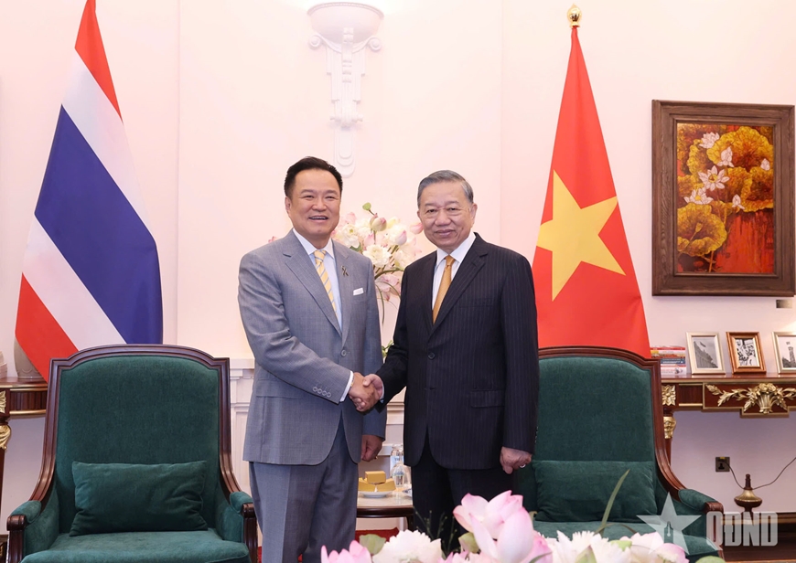 Tổng B&iacute; thư, Chủ tịch nước T&ocirc; L&acirc;m tiếp Thủ tướng Th&aacute;i Lan
