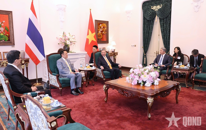 Tổng B&iacute; thư, Chủ tịch nước T&ocirc; L&acirc;m tiếp Thủ tướng Th&aacute;i Lan