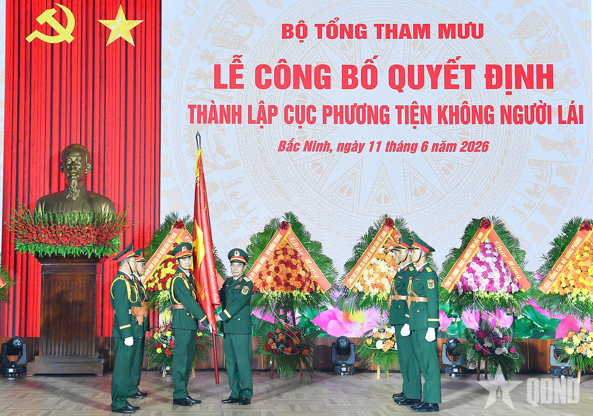 Đại tướng Phan Văn Giang dự, chỉ đạo Lễ công bố Quyết định thành lập Cục Phương tiện không người lái