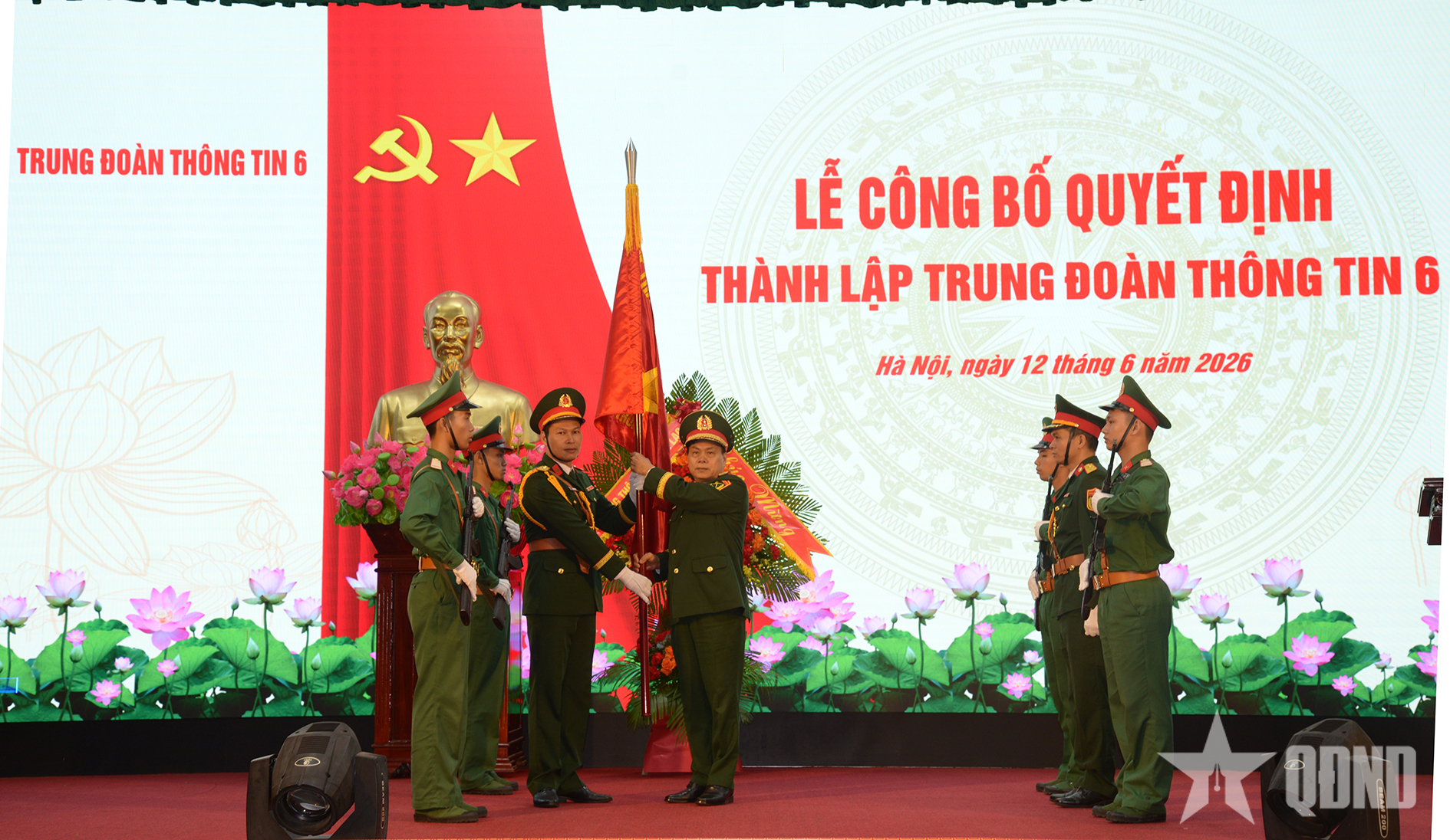 Công bố quyết định thành lập Trung đoàn Thông tin 6