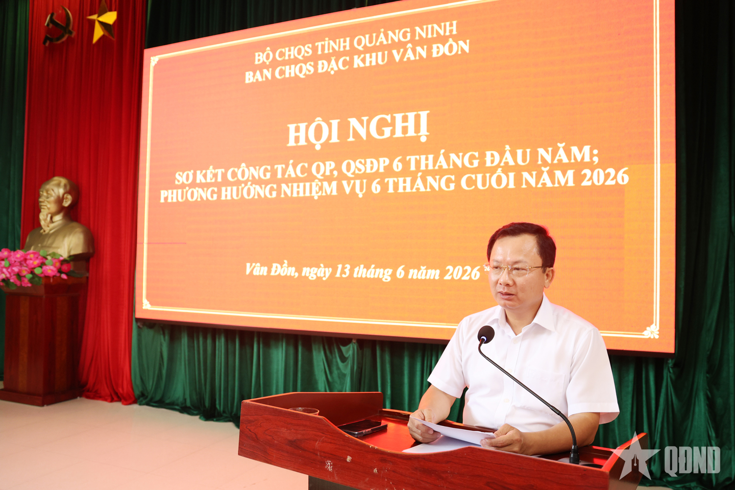 Ban CHQS đặc khu Vân Đồn sơ kết công tác quốc phòng, quân sự địa phương 6 tháng đầu năm 2026


