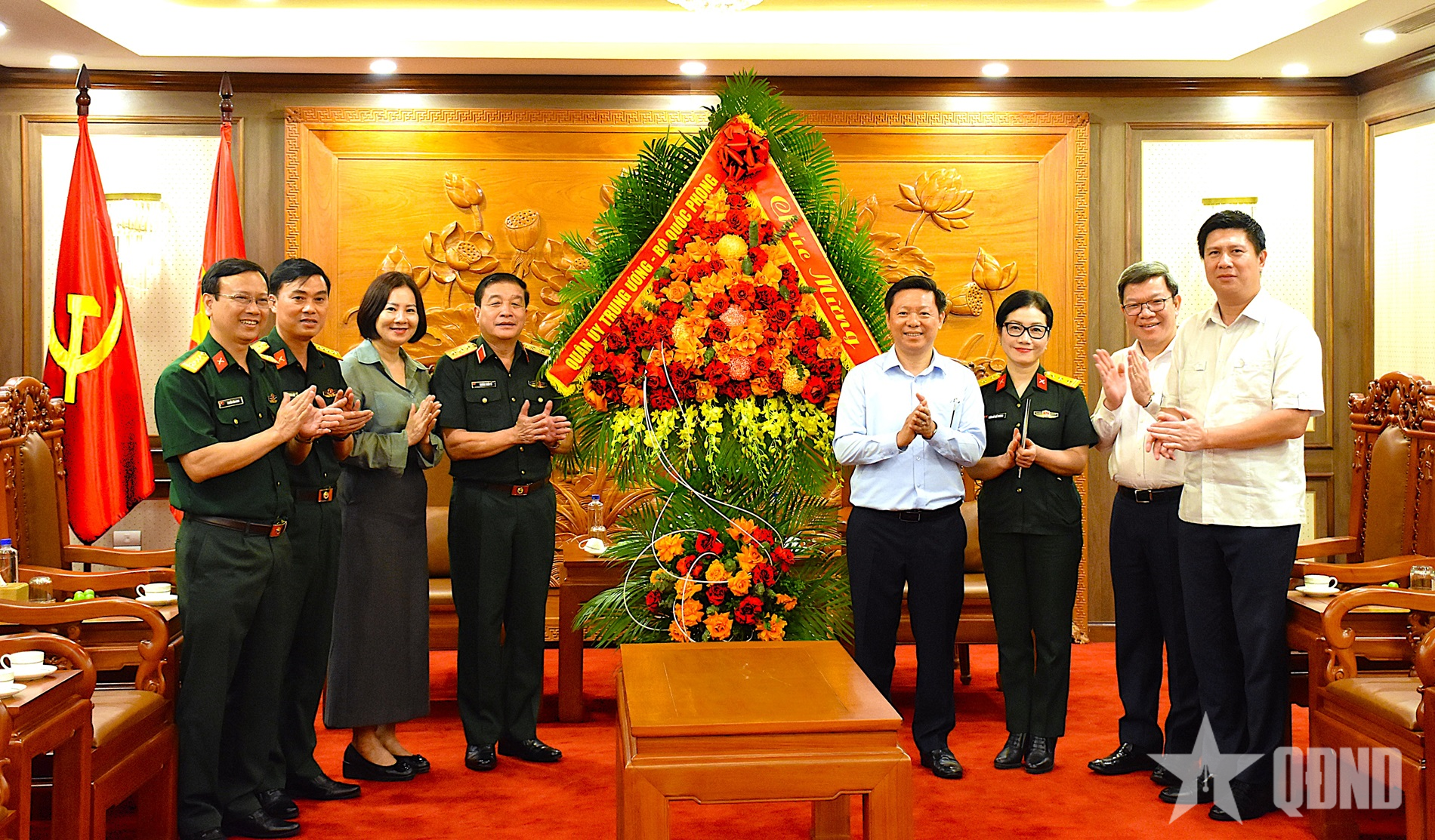 Thượng tướng Trương Thiên Tô thăm, chúc mừng một số cơ quan Trung ương và cơ quan thông tấn, báo chí