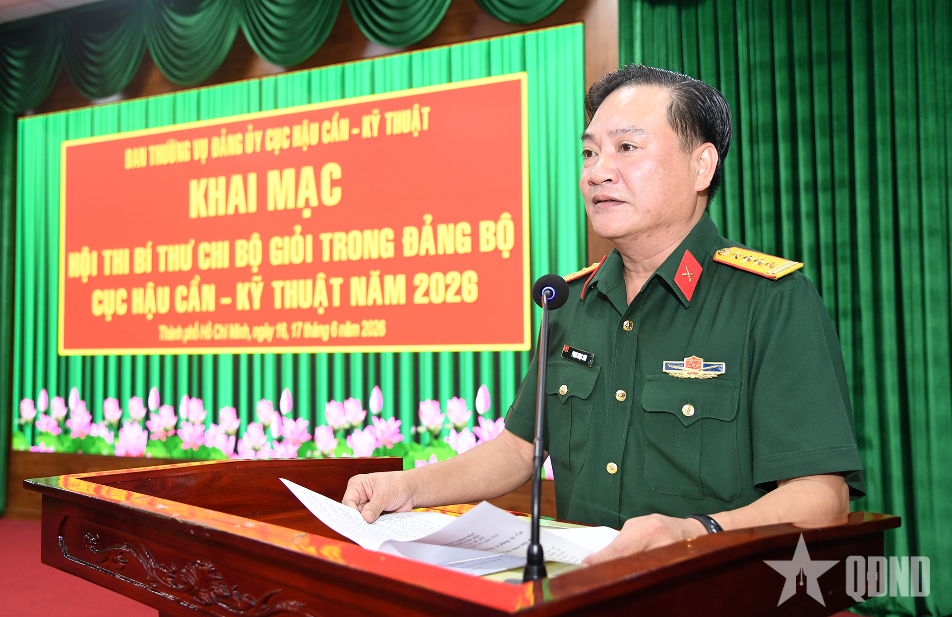 27 thí sinh Cục Hậu cần - Kỹ thuật Quân khu 7 tham dự Hội thi Bí thư chi bộ giỏi năm 2026 

