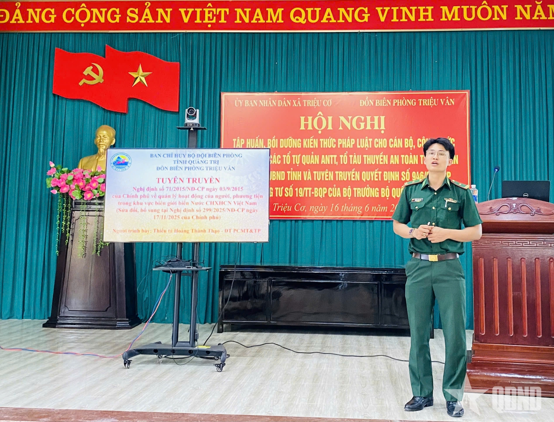 Nâng cao nhận thức pháp luật cho các tổ tự quản biên giới biển