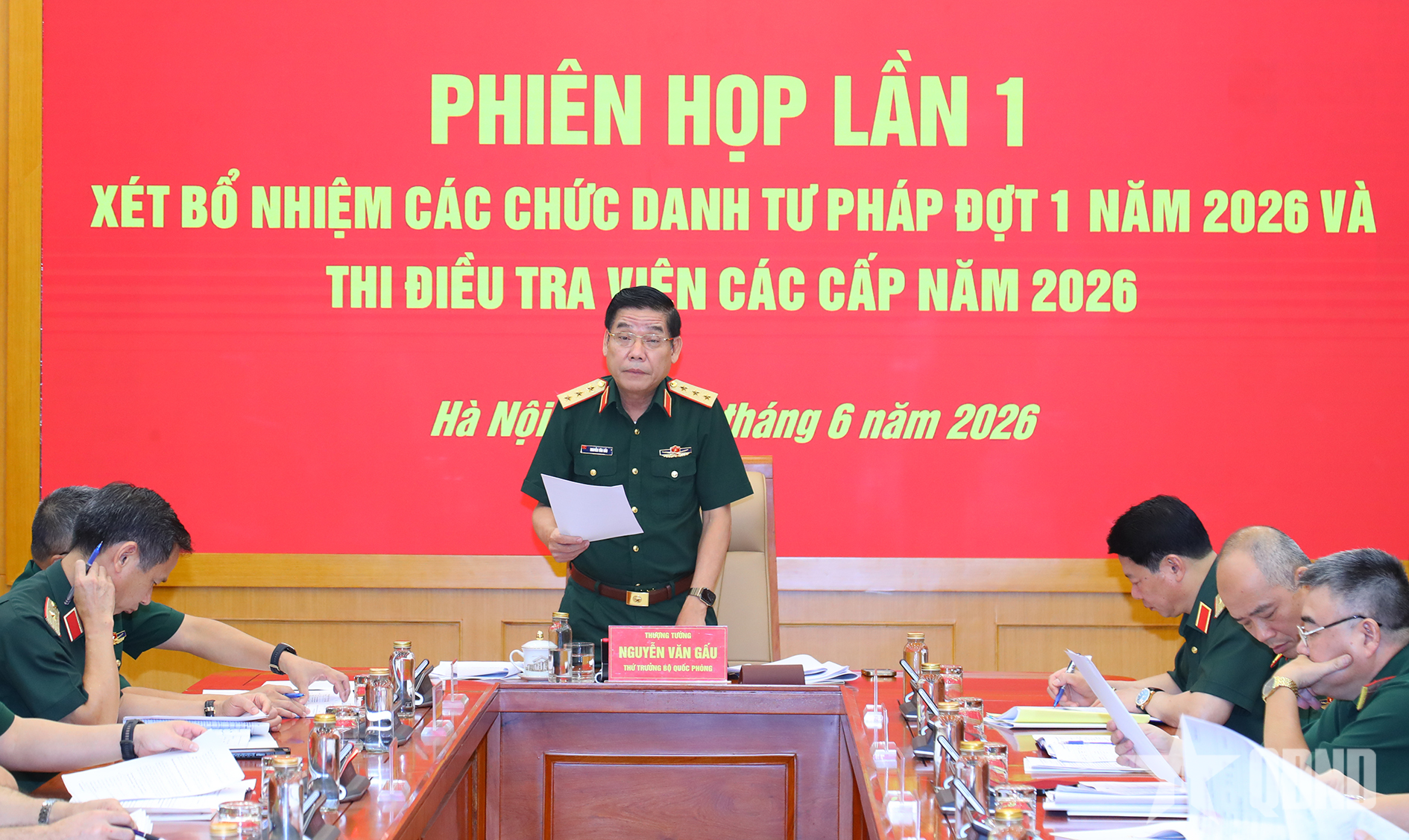 Thượng tướng Nguyễn Văn Gấu chủ trì họp Hội đồng Thi tuyển Điều tra viên Bộ Quốc phòng năm 2026