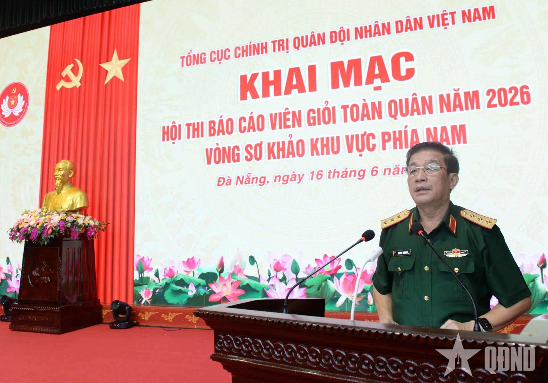 Thượng tướng Trương Thiên Tô dự khai mạc Hội thi báo cáo viên giỏi toàn quân năm 2026 khu vực phía Nam