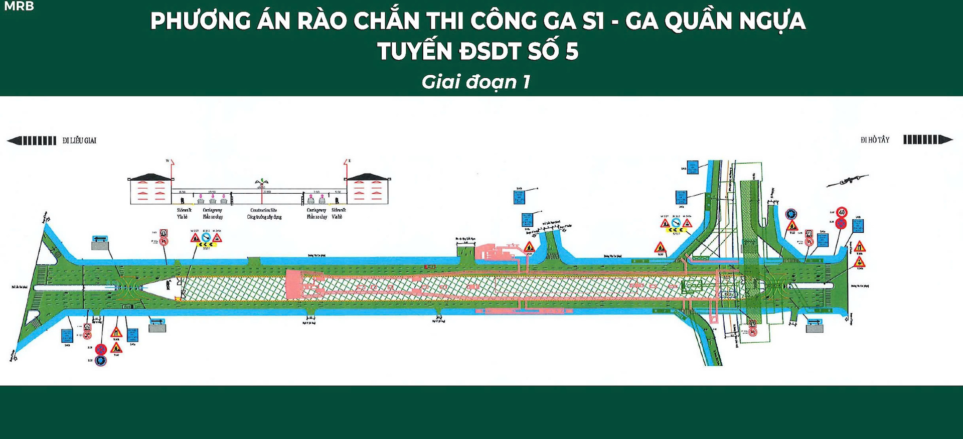 Hà Nội: Điều chỉnh giao thông đường Văn Cao phục vụ thi công tuyến Metro số 5
