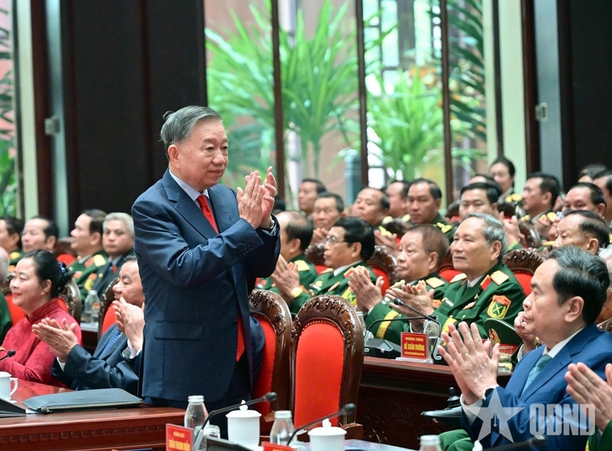 Tổng B&iacute; thư, Chủ tịch nước T&ocirc; L&acirc;m dự khai mạc Đại hội đại biểu to&agrave;n quốc Hội Cựu chiến binh Việt Nam lần thứ VIII