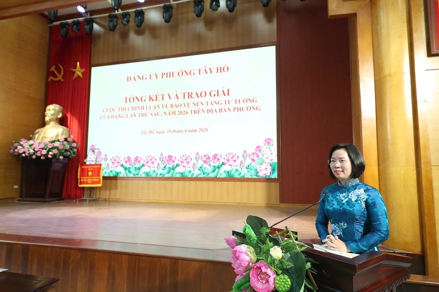 H&agrave; Nội: Phường T&acirc;y Hồ sơ kết một năm vận h&agrave;nh ch&iacute;nh quyền địa phương hai cấp