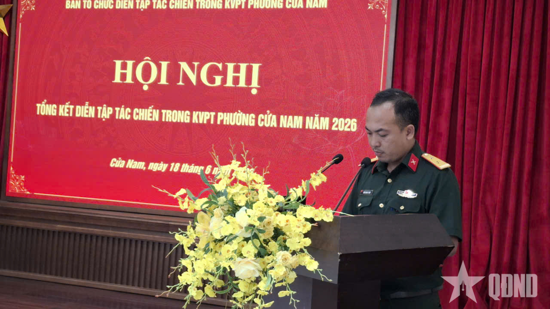 Diễn tập tác chiến khu vực phòng thủ phường Cửa Nam năm 2026 hoàn thành xuất sắc nhiệm vụ