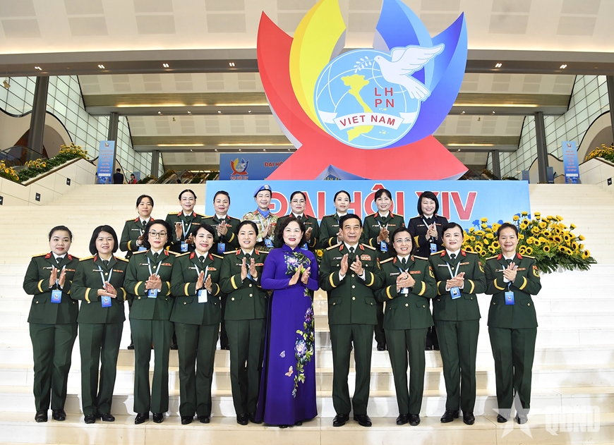 Đại hội đại biểu Phụ nữ to&agrave;n quốc lần thứ XIV: Tỏa s&aacute;ng h&igrave;nh ảnh nữ qu&acirc;n nh&acirc;n Việt Nam