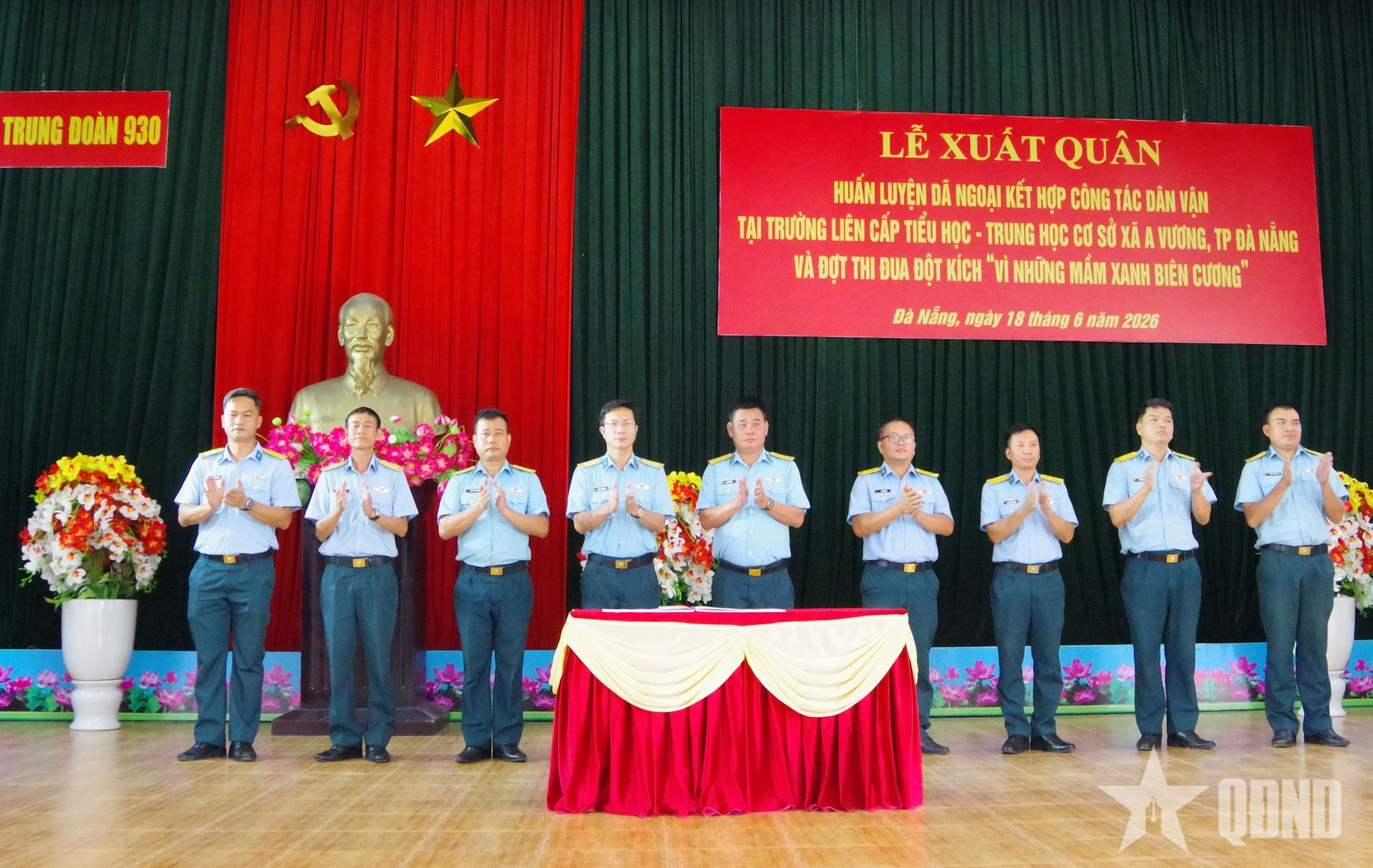 Trung đoàn Không quân 930 xuất quân hỗ trợ xây dựng trường học tại xã A Vương (TP Đà Nẵng)