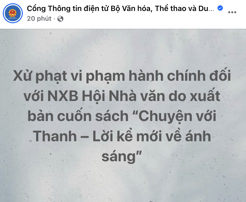 Xử phạt, đình chỉ hoạt động 2 tháng đối với Nhà xuất bản Hội Nhà văn 