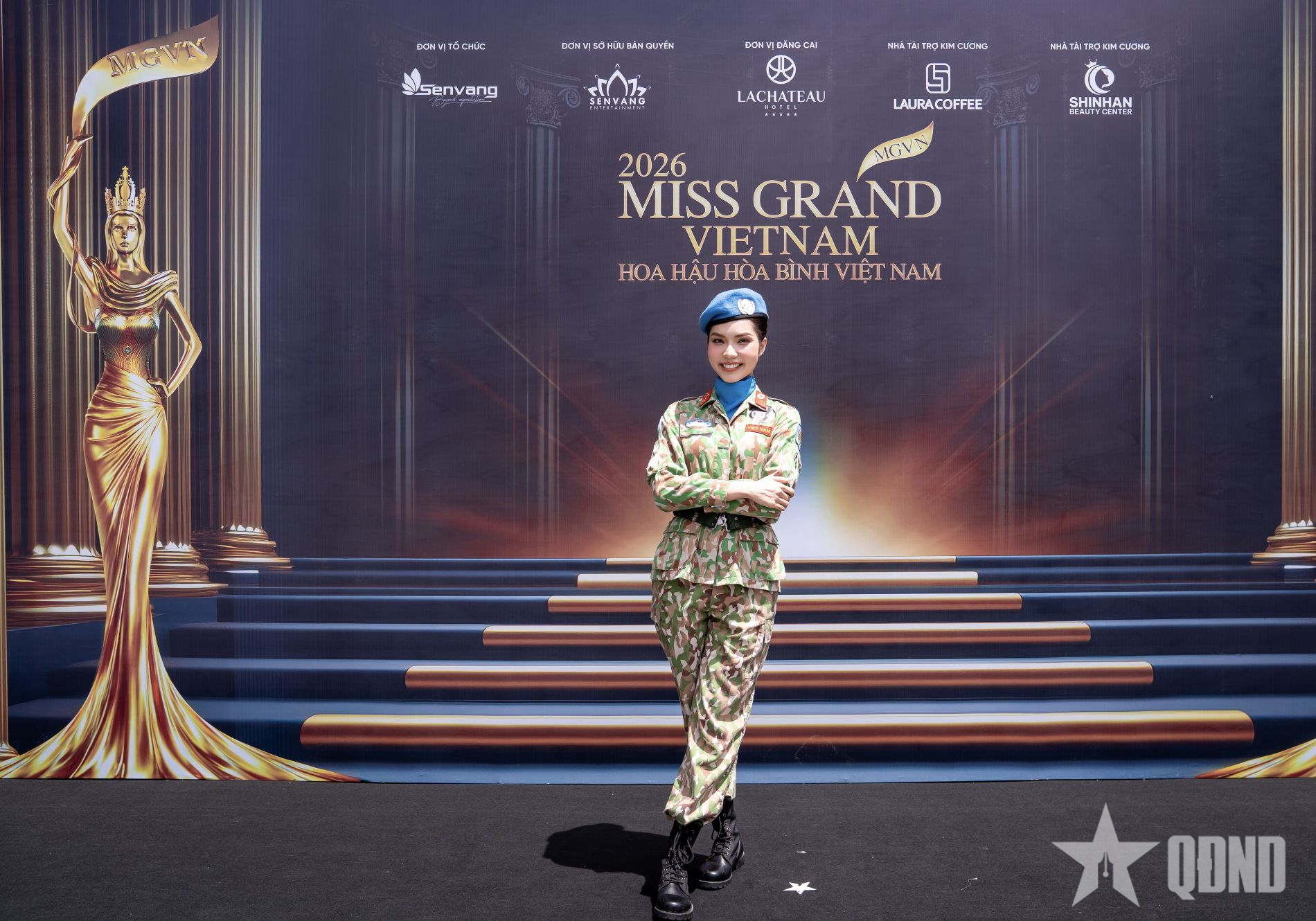 Thiếu úy QNCN Phan Cẩm Nhi tạo ấn tượng tại Miss Grand Việt Nam 2026