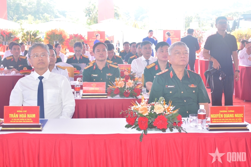 Thượng tướng Nguyễn Quang Ngọc dự lễ khởi công nhà ở xã hội cho LLVT tại Khánh Hòa