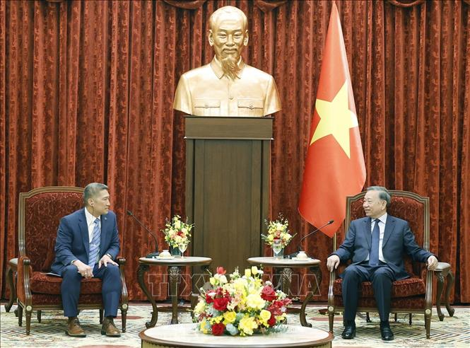 Tổng Bí thư, Chủ tịch nước Tô Lâm tiếp Quyền Bộ trưởng Hải quân Hoa Kỳ Hùng Cao