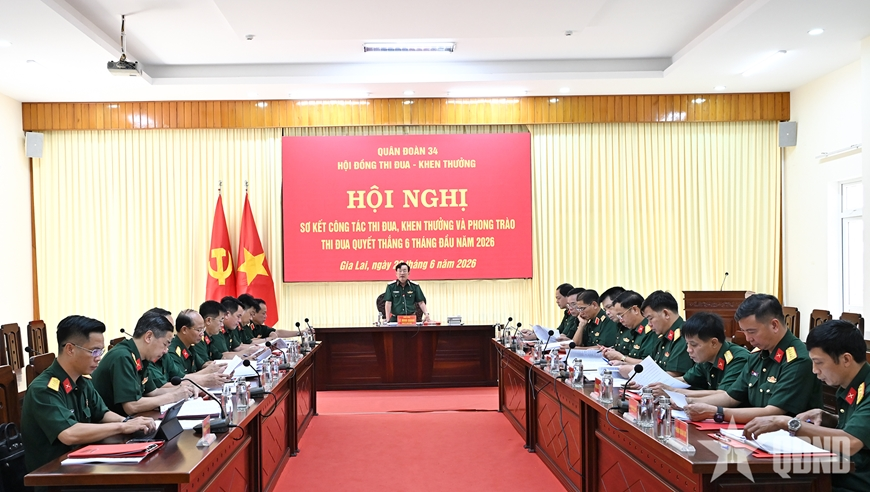 Quân đoàn 34: 6 tháng đầu năm 2026 có hơn 3.380 tập thể, cá nhân được khen thưởng