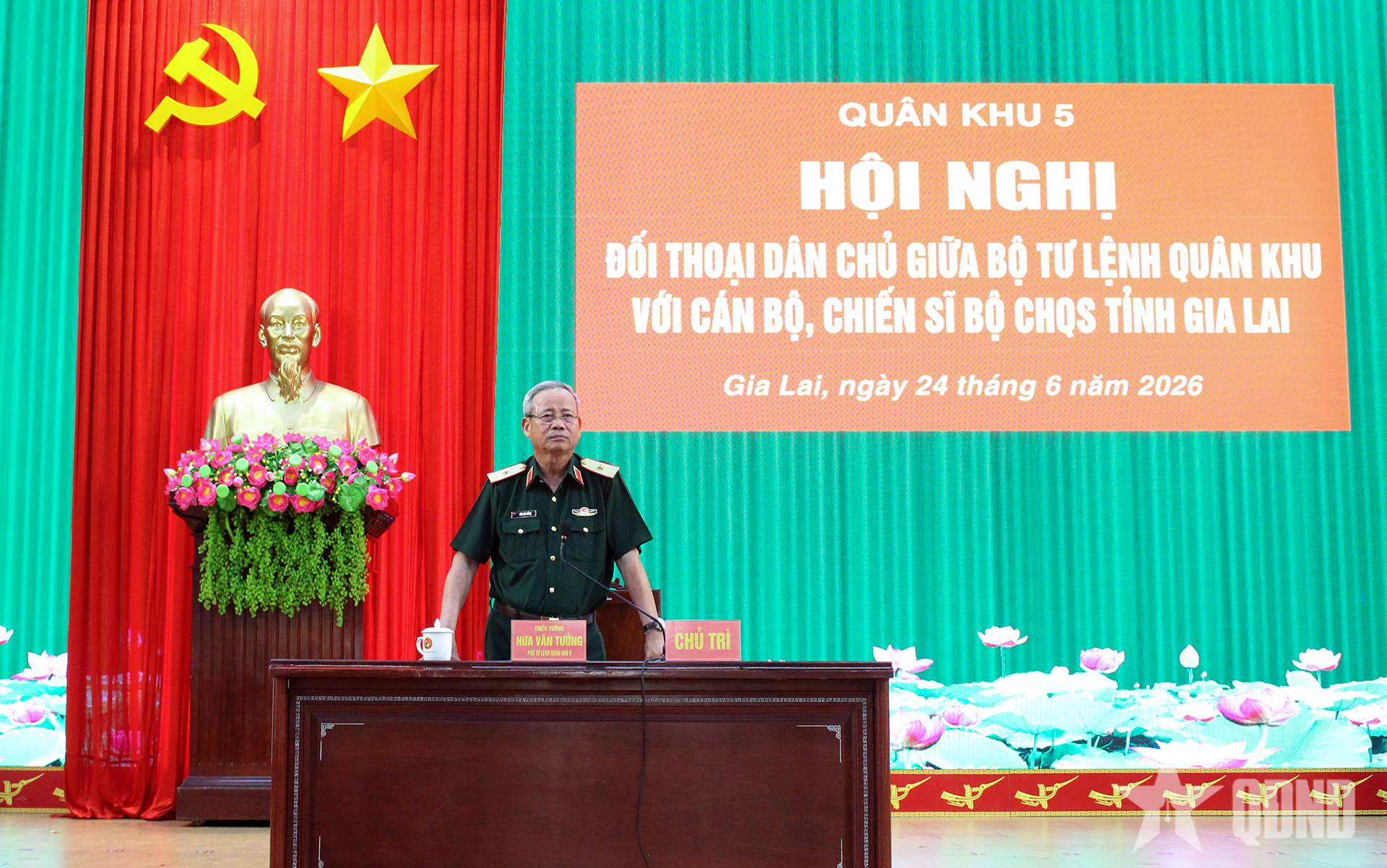 Bộ tư lệnh Quân khu 5 đối thoại dân chủ với cán bộ, chiến sĩ Bộ CHQS tỉnh Gia Lai