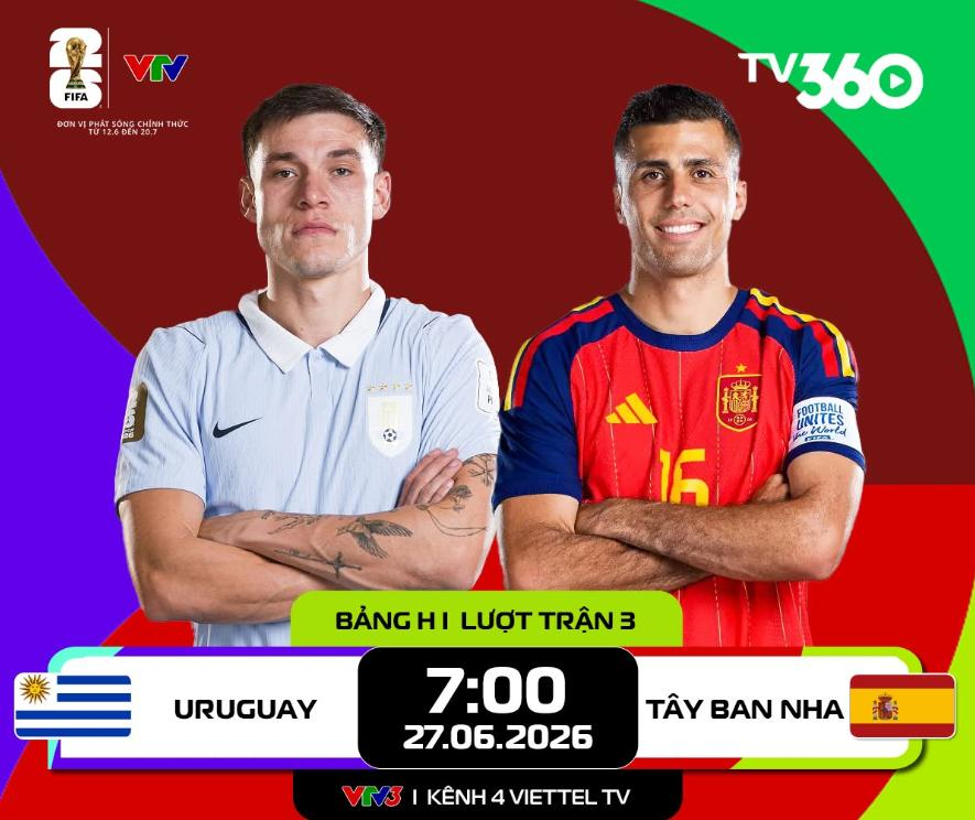 Lịch thi đấu World Cup 2026 hôm nay (27-6)